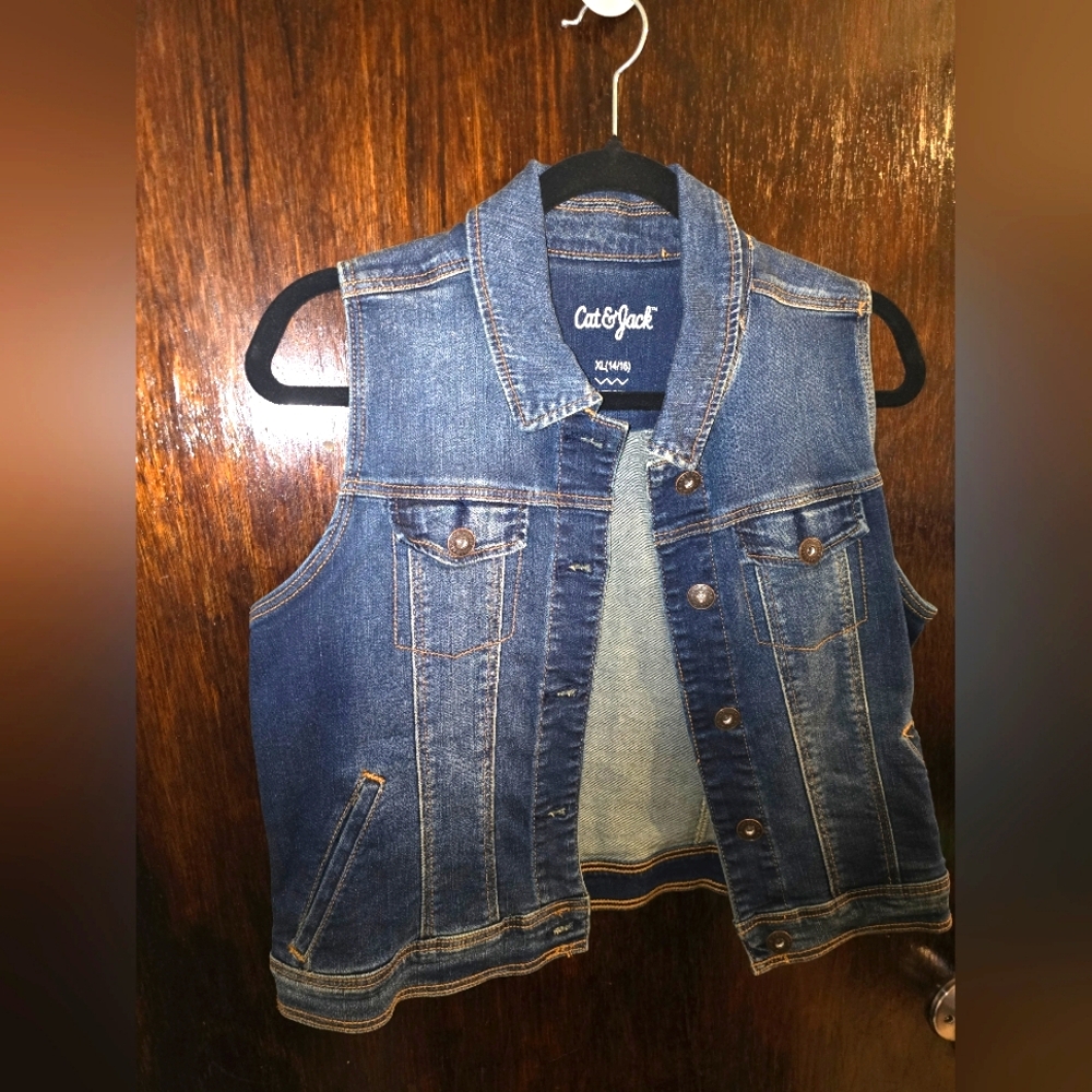 Girl's Jean Vest - Cat & Jack - XL